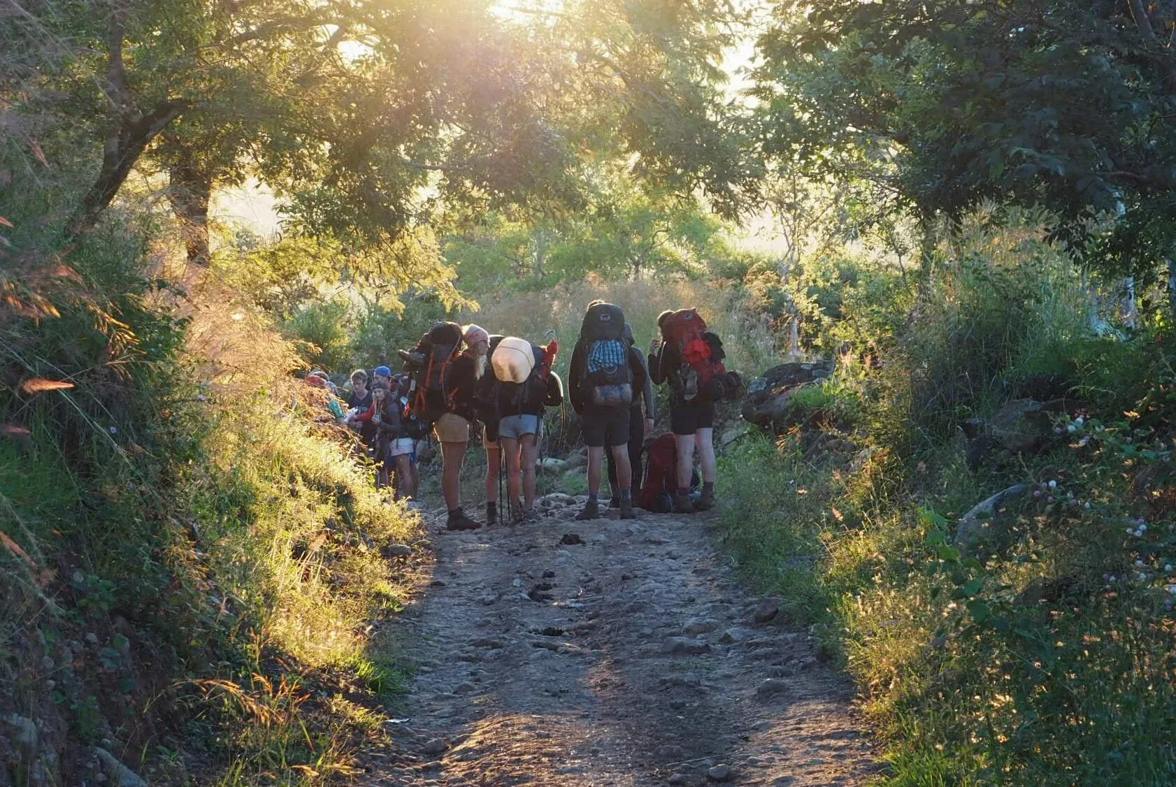 Youth, preparing to lead the way at 5:30am in the morning. Yes, we did have to carry a lot of shit, among other things three jerry cans for purifying water. They were annoying to attach to your backback, and had received indivudual names. One was ca…